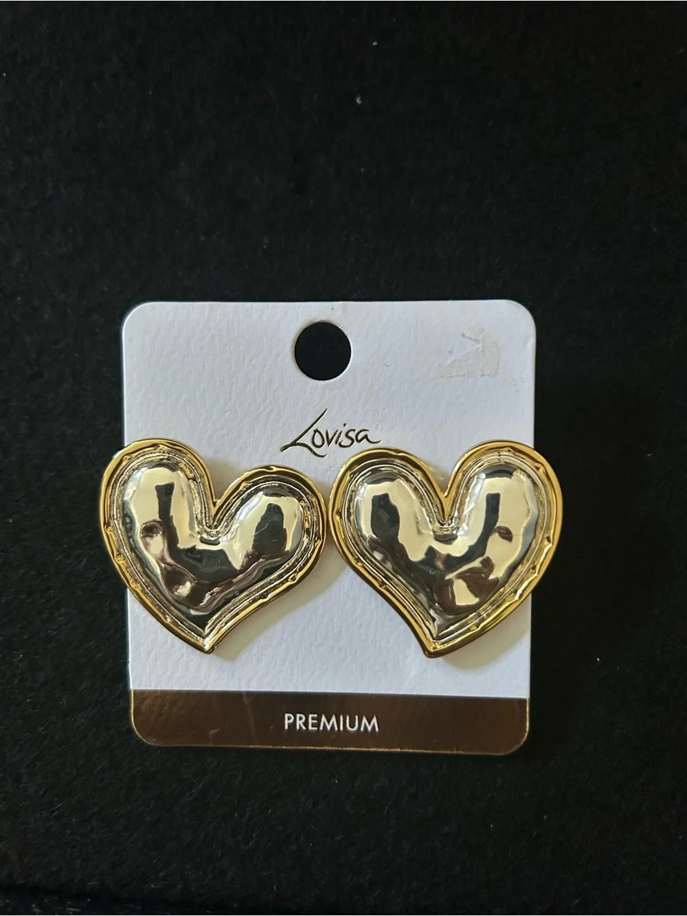 Lovisa Gold & Silver Heart Stud Earrings NWOT